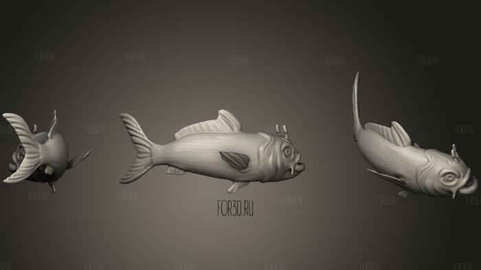 Sculpt fish stl model for CNC